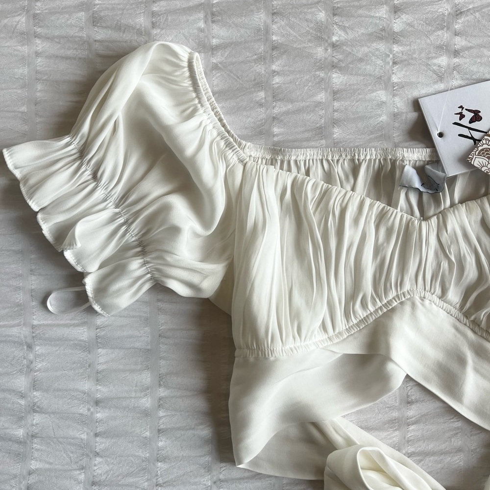 Hazel Boutique Over the Shoulder Crop Top - Picture 10 of 10